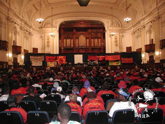 APF May Day event at City Hall, Johannesburg, 2003
