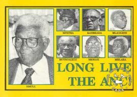 AL2446_0823 Sisulu, Mpetha, Kathrada, Mlangeni, Motsoaledi, Mkwayi, Hlaba. Long live ANC 