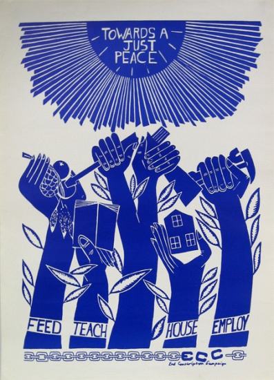 Poster promoting the requirements  of a just peace, SAHA Poster  Collection, AL2446_04310a