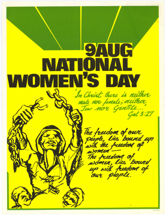 Offset litho poster, issued by the African National Congress Women's League (ANCWL), date unknown. Archived as SAHA collection AL2446_1583