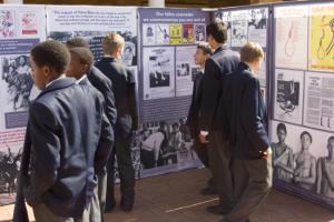 St Stithians youth viewing the Future is Ours youth exhibition