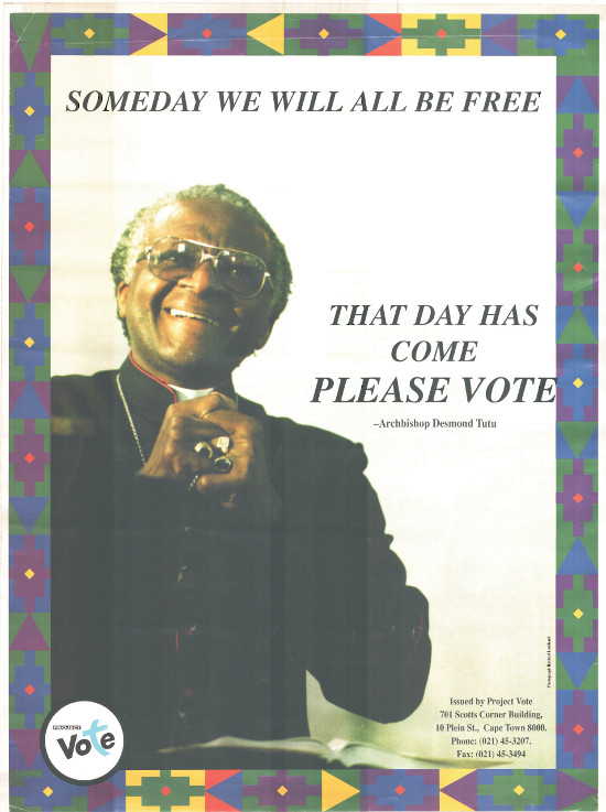Offset litho, produced by project vote, date 1994.Archived as SAHA collection AL2446_0019