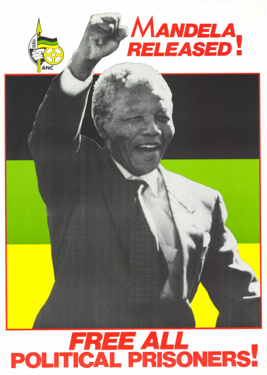 Offset litho poster, issued by the African National Congress, 1990. Archived as SAHA collection AL2446_0801