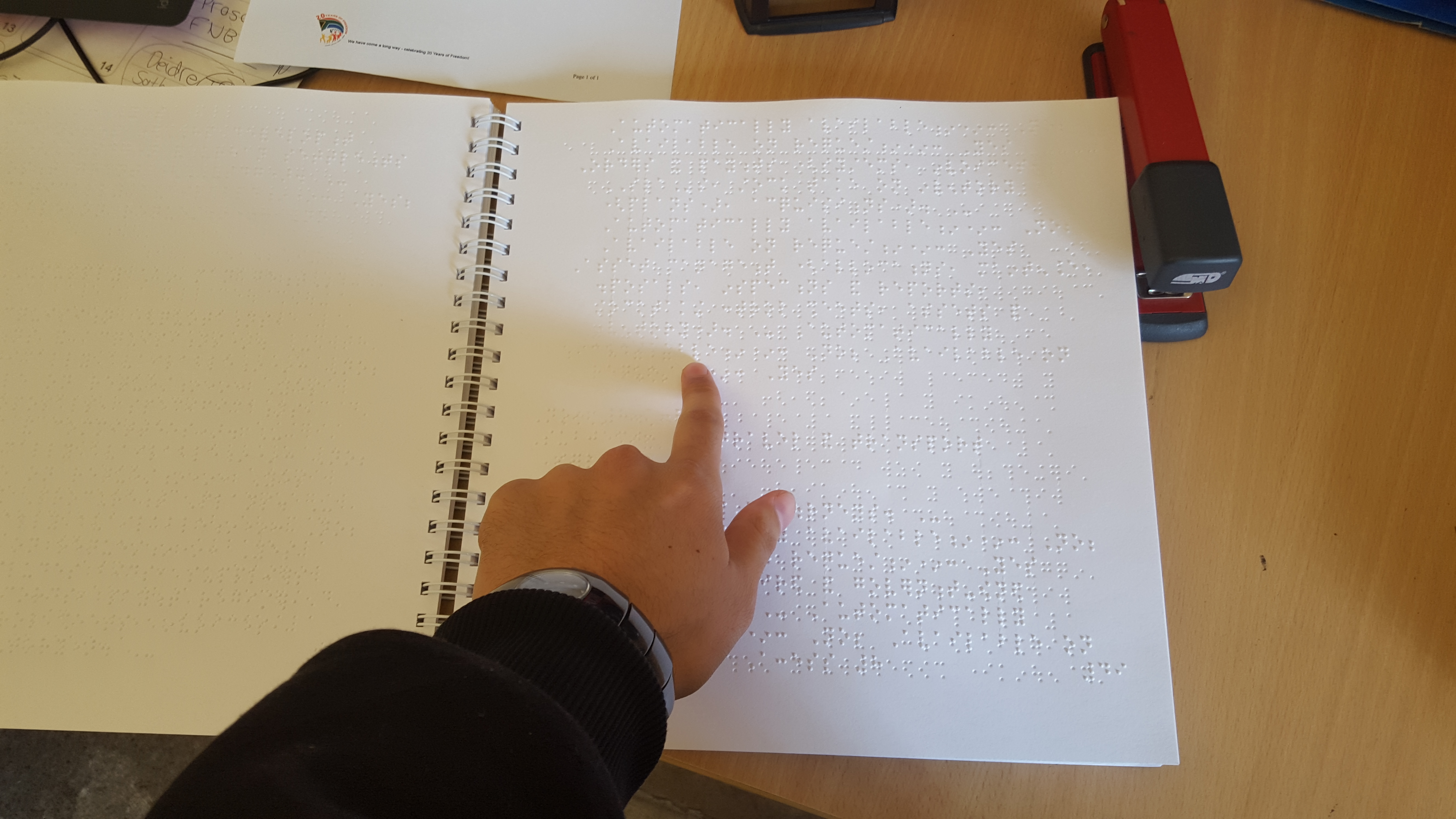 SAHA excited to receive its first ever Braille PAIA manual