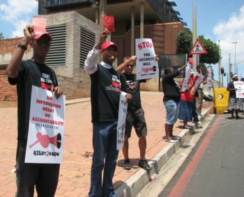 R2K activists protesting against the Secrecy Bill 