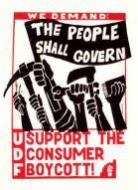 WE DEMAND:THE PEOPLE SHALL GOVERN SUPPORT THE CONSUMER BOYCOTT!