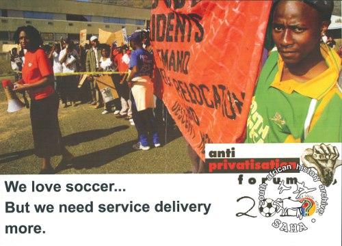 POSTER: We love soccer... but we need service delivery more.