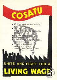 	COSATU : UNITE AND FIGHT FOR A LIVING WAGE
