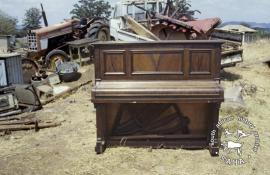 This colour photograph of Isaac More's piano in Bethanie was taken by Gille de Vlieg on 24 February 1984. Included in SAHA Land Act Project report, 2014.