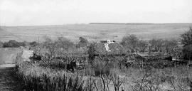 This is a black and white image of the mkhize homestead in Driefontein taken by Gille de Vlieg. Image included in the LA virtual exhibition