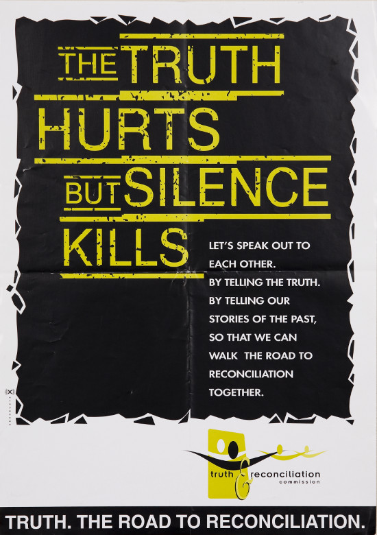 Offset Litho poster, issued by the Truth and Reconciliation Commission, 1997. Archived as AL2446_4835