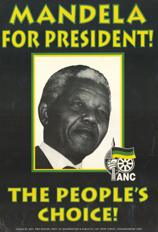Offset litho poster, issued by the ANC, date unknown. Archived as SAHA collection AL2446_1429. 