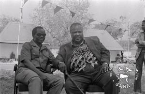 Oliver Tambo and Joshua Nkomo at the UNIP conference in Mulungushi Rock