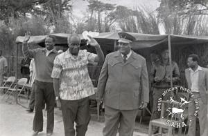 Joshua Nkomo, Kenneth Kaunda and Joseph Msika at Victory Camp