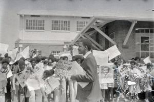 SWAPO youth protesting at a rally in Lusaka