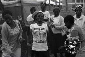 ZAPU supporters during the election campaign in Harare