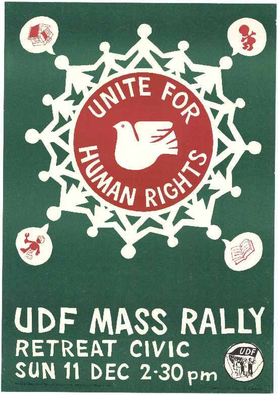 UDF Rally Poster, SAHA Poster Collection, AL2466: UDF Rally Poster, SAHA Poster Collection, AL2466_1149