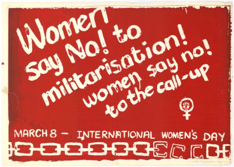 Anti-conscription poster, issued by the ECC on International Women's Day