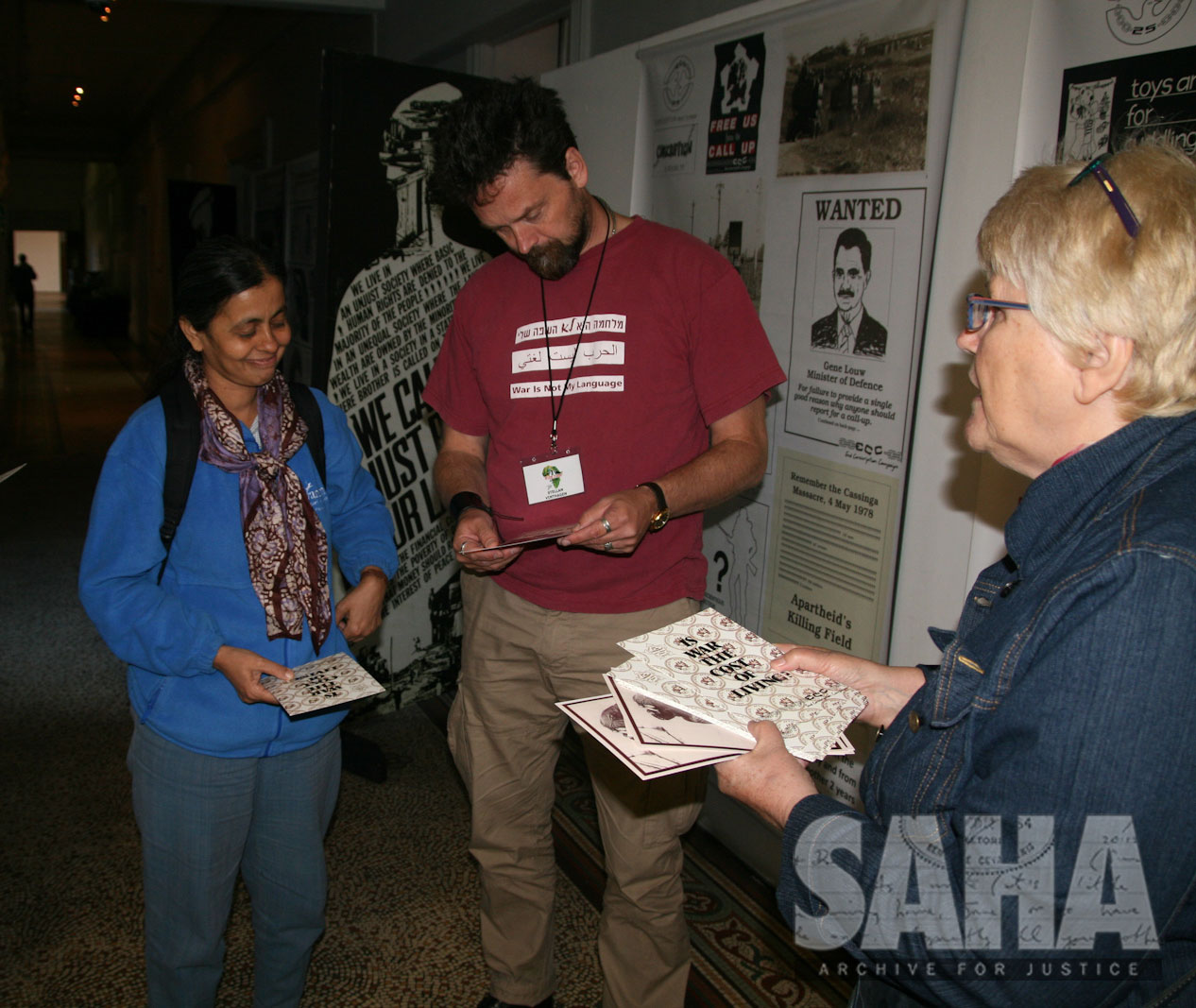 The ECC exhibition at the War Resisters International conference Capetown, July 2014. The ECC exhibition at the War Resisters International conference Capetown, July 2014.