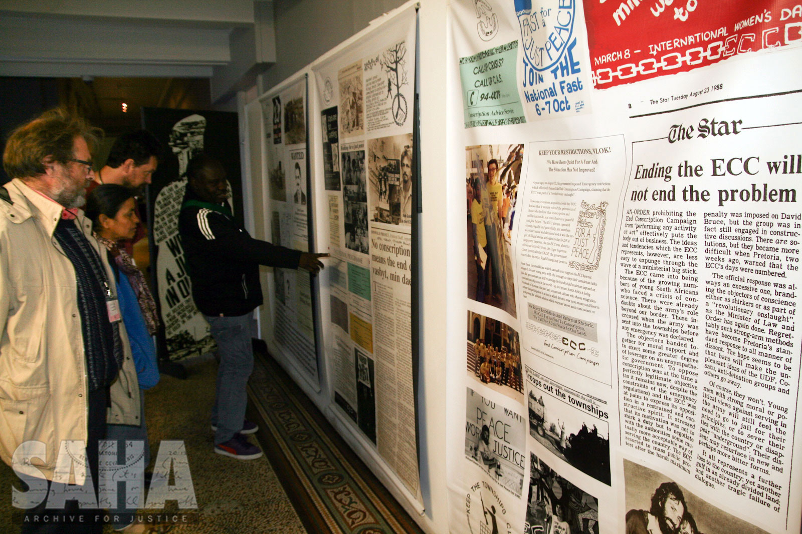 The ECC exhibition at the War Resisters International conference Capetown, July 2014. The ECC exhibition at the War Resisters International conference Capetown, July 2014.