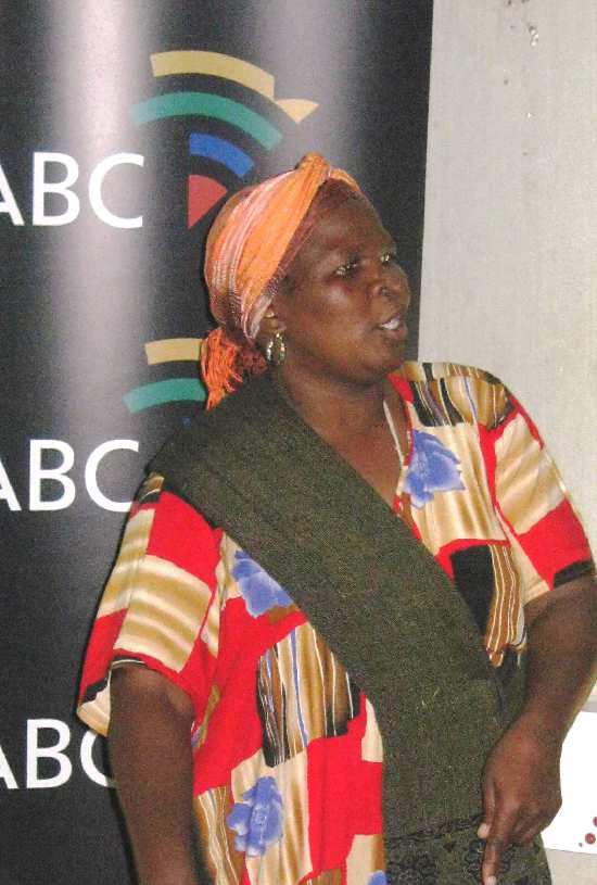 Noma-Russia Bonase speaking at the launch on behalf of the East Rand Khulumani Support Group, Constitution Hill, 9 December 2010 Noma-Russia Bonase speaking at the launch on behalf of the East Rand Khulumani Support Group, Constitution Hill, 9 December 2010
