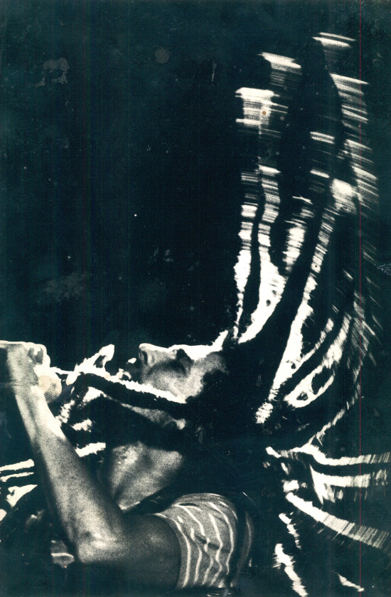 Photograph of Bob Marley by Paul Weinberg, 1980. Archived as SAHA collection AL2460_U06.04