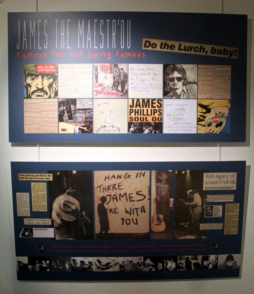 James Phillips exhibition panels