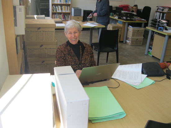 Professor Shula Marks consulting SAHA archival collection, 2014 Professor Shula Marks consulting SAHA archival collection, 2014