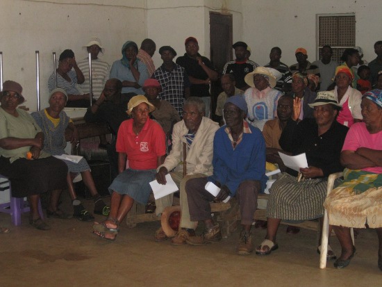 Members of the Rysmierbult community members at the meeting held on March 19