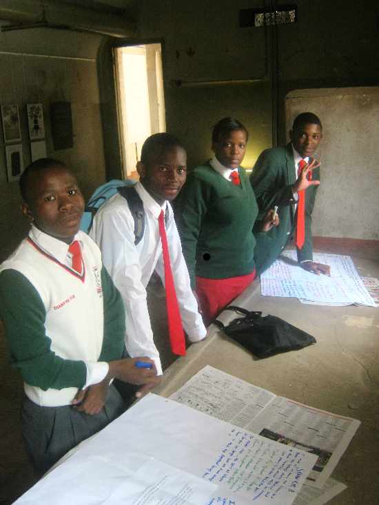 Learners from Ingqayivizele Secondary School during their workshop at Constitution Hill. Learners from Ingqayivizele Secondary School during their workshop at Constitution Hill.