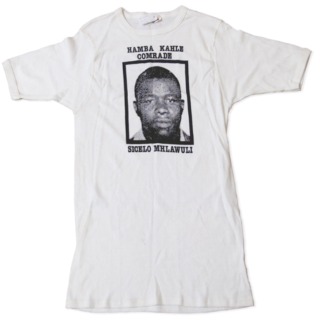 Photograph of t-shirt archived at SAHA. Source: Frances Andrew Photograph of t-shirt archived at SAHA. Source: Frances Andrew