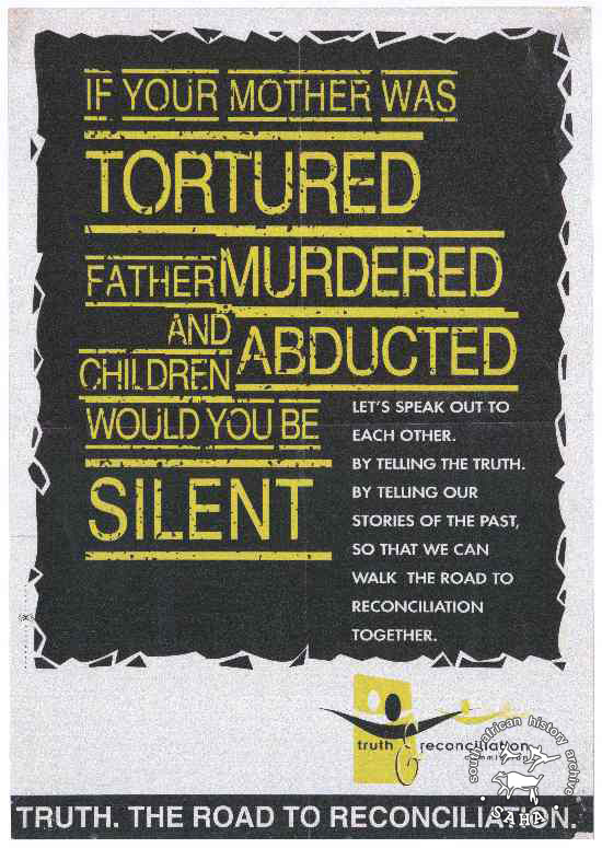 Poster of the South African Truth and Reconciliation Commission
