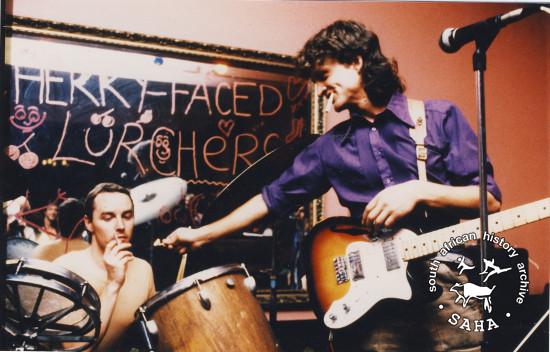 James Phillips performing with Richard Frost as the Cherry Faced Lurchers at Jameson's in 1985