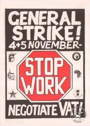 AL2446_0497 GENERAL STRIKE! 4+5 NOVEMBER: NEGOTIATE VAT!