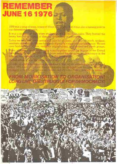 Saha South African History Archive Remember June 16 1976 From Mobilisation To Organisation